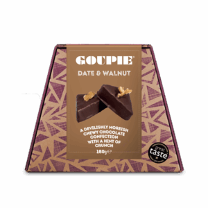 Goupie Date & Walnut -suklaakonvehdit 180 g